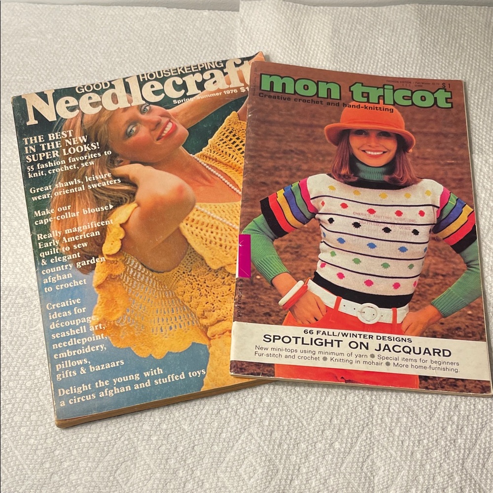 Vintage 1970’s Clothing Crochet & Hand-Knitting Magazines